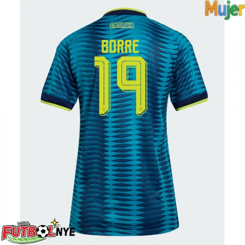 Camiseta Colombia Rafael Santos Borre #19 Visitante Equipación para mujer Mundial 2026 manga corta